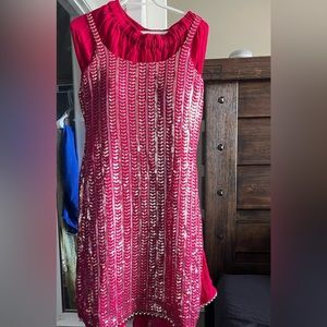 Hot pink gharara 3 piece set